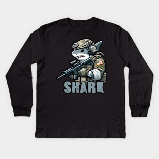 Tactical Shark Kids Long Sleeve T-Shirt